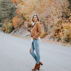 Studded suede jacket, Small